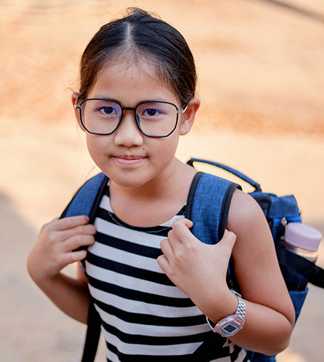 girl with glasses